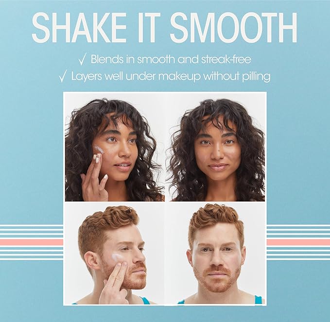 Vacation Shake Shake SPF 50 Mineral Milk Face Sunscreen, Non-Comedogenic, Streak-Free, Water-Resistant Broad Spectrum Sun Block, Non-Nano Zinc Formula, Vegan, Moisturizer with SPF, 1.7 Fl. Oz.