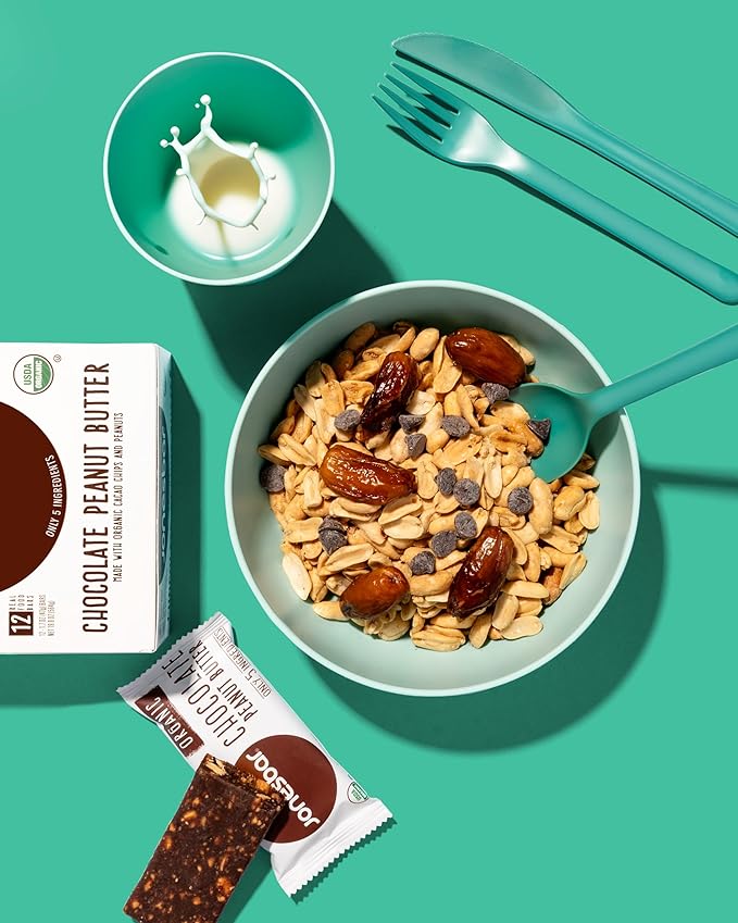 JONESBAR (Best Sellers, 24 Bars (2 Boxes)) USDA Organic Fruit & Nut Bar, Non-GMO, Kosher, Vegan, Gluten Free, Simple Snack Bar