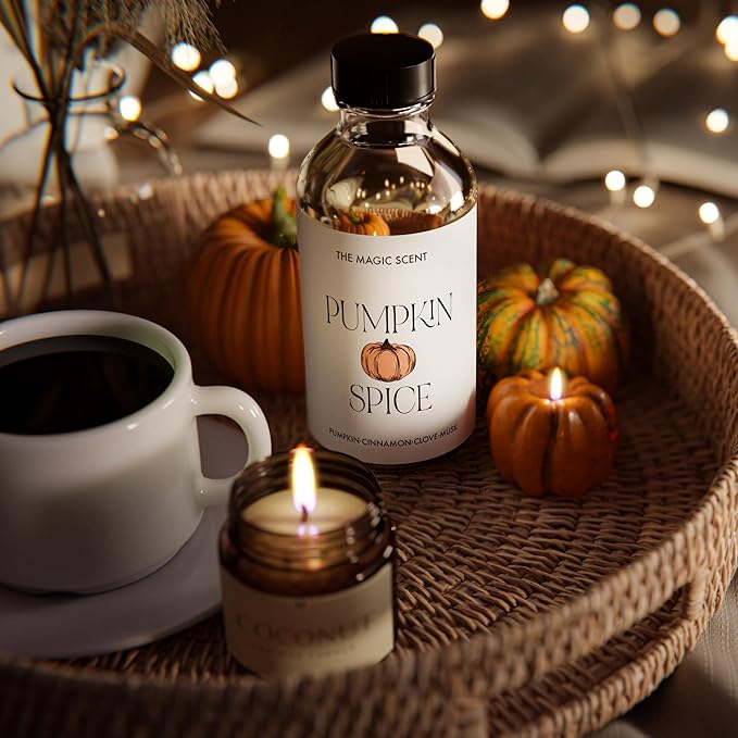 The Magic Scent Pumpkin Spice Aroma Oil - Diffuser Oil Scent - Cold-Air & Ultrasonic Diffuser - Pumpkin Essential Aromatherapy - 8.5 fl oz, 250 mL