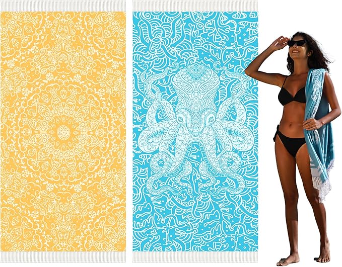 Thin Turkish Beach Towel Lightweight Quick Dry Absorbent Cotton Bathroom Bath Pool Swim Towels Extra Large Oversized Sand Free Beach Accessories Essentials Cloud Gifts for Adult