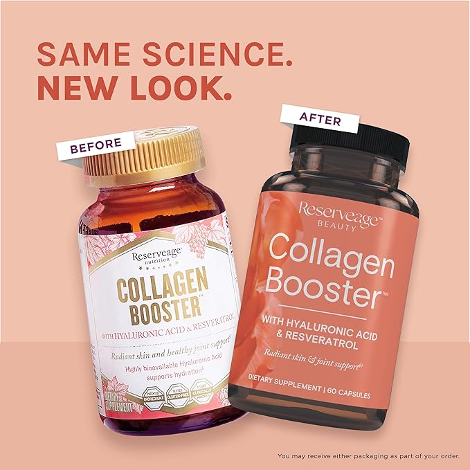 Reserveage Beauty Collagen Booster - Supplement for Skincare & Joint Health - Supports Healthy Collagen Production for Women - 60 Capsules (30 Servings)
