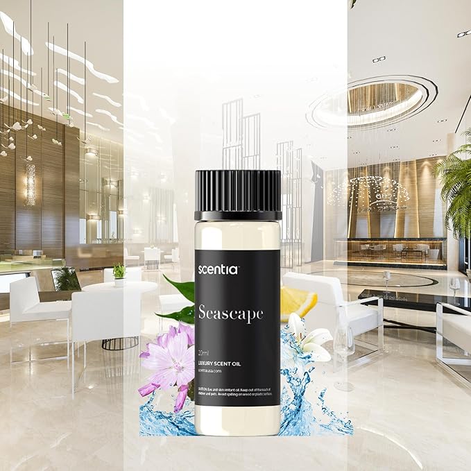 Hotel Diffuser Oil Inspired by 5-Star Hotel Scent - 50 mL 1.69 fl oz - Essential Oil Blend Botanical Jasmine, Bergamot & Fresh Marine Notes for Aromatherapy Diffusers and - Escapade