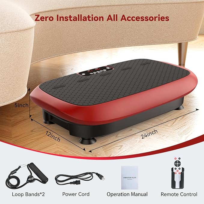 Premium Vibration Plate Exercise Machine for Lymphatic Drainage, Weight Loss, Whole Body Workout Power Vibration Plate, Shake Plate,Home Gym Fitness Equipment