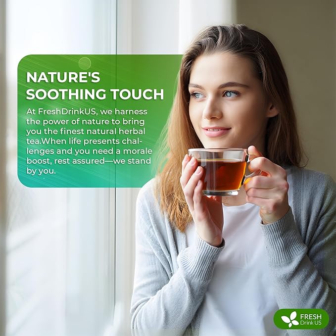 FreshDrinkUS, 30 Teabags of Herbal Day Cleanse Tea โ 30 Day Program | Refreshing Mint Blend with Dandelion, Senna & Hibiscus | Naturally Supports Wellness & Light-Feeling | Caffeine-Free Herbal Tea