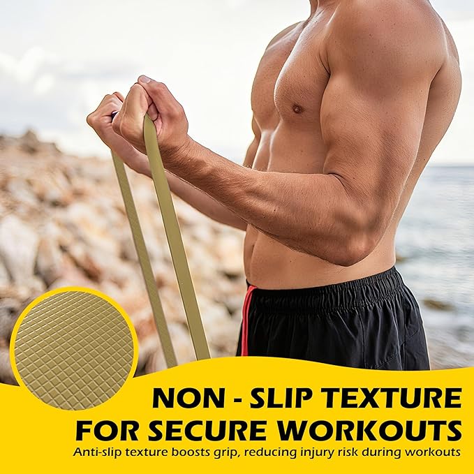 Pull Up Bands, Resistance Bands Set for Pull-Up Assistance, Exercise Bands with Door Anchor & Grip Pads for Men & Women Working Out, Physical Therapy, Muscle Training