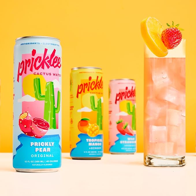 Cactus Water Variety 12 Pack - Made From Prickly Pear - Added Natural Antioxidants & Electrolytes For Hydration, Immunity, & Recovery - 3 Flavors Non-Bubbly, Low-Sugar, No Caffeine & 40 Cals