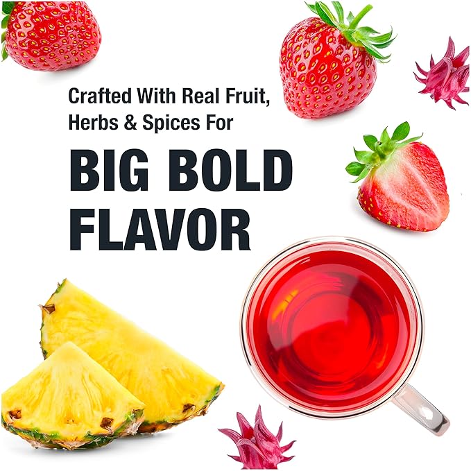 Tiesta Tea - Strawberry Samba Mate, Loose Leaf, Strawberry Hibiscus Mate Tea, High Caffeinated Fruit Blend, Make Hot or Iced Up to 25 Cups, 2 oz Resealable Pouch