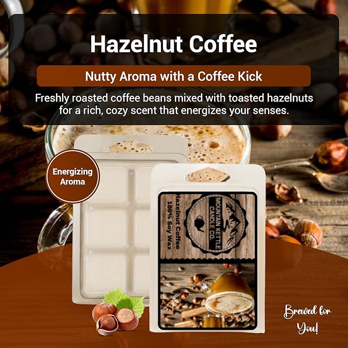 Wax Melts (Pack of 5) | Hand-Poured Soy Wax | Long Lasting Scent for Warmers | Made with Natural Oils | Hazelnut Coffee, Iced Lemon, Pumpkin Spice, Butterscotch, Chai Tea