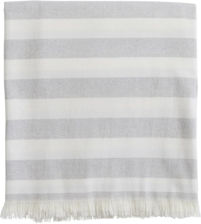 The Good Earth | 4 Pack Oversized Turkish Beach Towel Set Made of 100% Cotton | Luxury Turkish Beach Towels 35" x 78" | Turkish Beach Towels Oversized | Designed in USA | Ancara - Grey