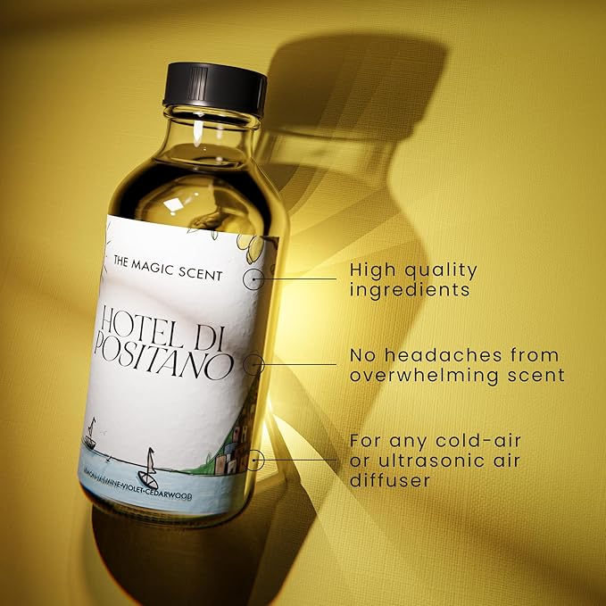 The Magic Scent Hotel Di Positano Diffuser Oil Scents - Cold-Air & Ultrasonic Fragrance Oil for Diffuser - Inspired by Amalfi Coast, Italy - Essential Oils for Diffusers - 8.5 fl oz, 250 mL