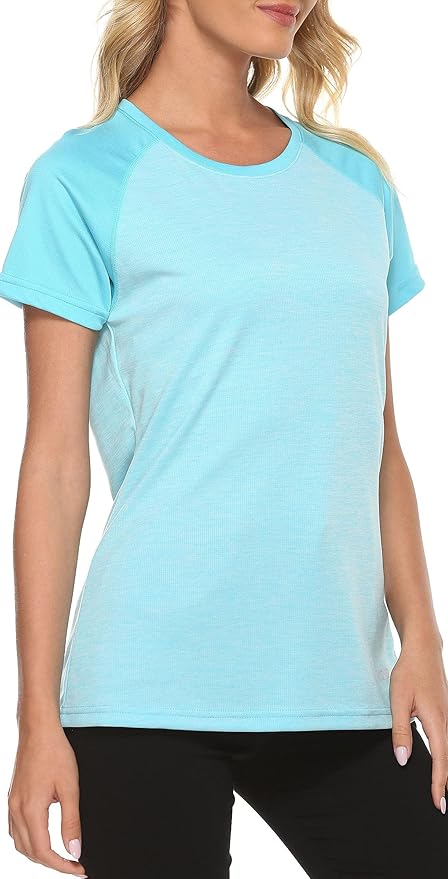 MoFiz Women's Short Sleeve UPF 50+ Sun Protection Sports T-Shirt Quick Dry Running Workout Athletic Tee Top
