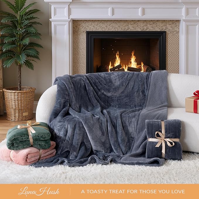 Electric Blanket Heated Throw, 50" x 60" Heated Blanket with 8 Heat Levels & 8 Hours Auto Off, Fast Heating Blankets Machine Washable with ETL Certification, Pink