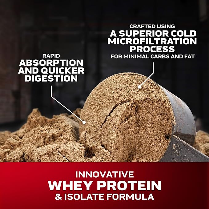 MuscleTech Whey Protein Powder (Vanilla Cream, 5LB) - Nitro-Tech Whey Protein Isolate Smoothie Mix for Lean Muscle & Recovery - 24g of Whey Gold for Women & Men - Packaging May Vary