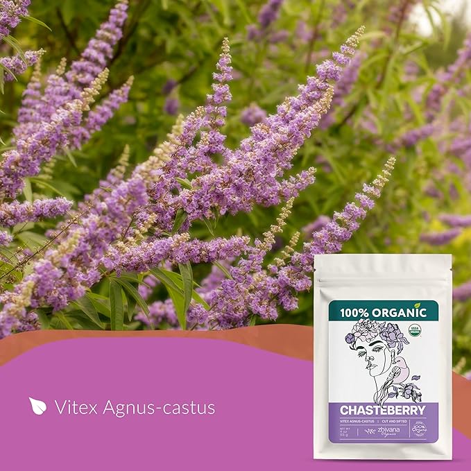 Organic Chasteberry Tea (4 oz.) โ Whole Dried Berries for Infusion, Tinctures & Herbal Crafts โ Edible Grade - Vitex agnus-castus