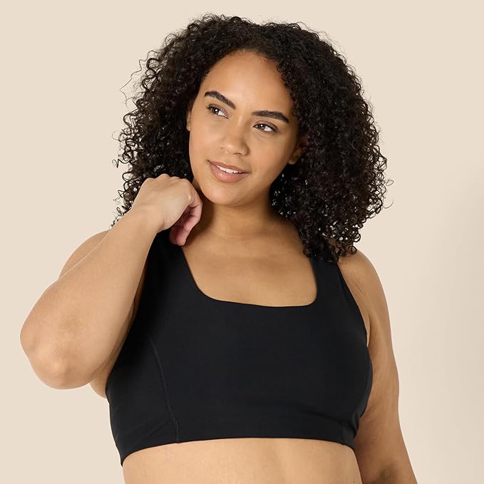Amazon Essentials Women's Active FormFlex Buttery Soft Light Support Square Neck Racerback Sports Bra