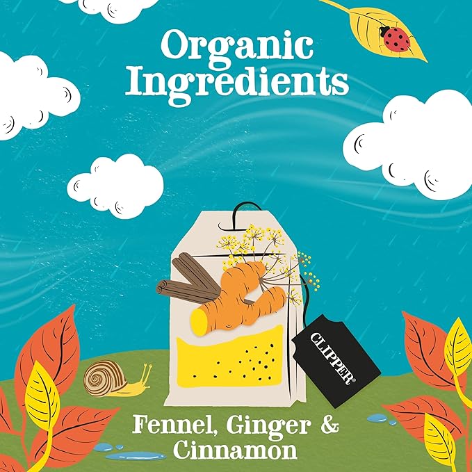 Clipper Tea Spicy Chai Herbal Tea – Caffeine Free, USDA Organic, Great Hot or Iced – Warming, Spicy, Natural, Fair & Delicious – 200 Tea Bags