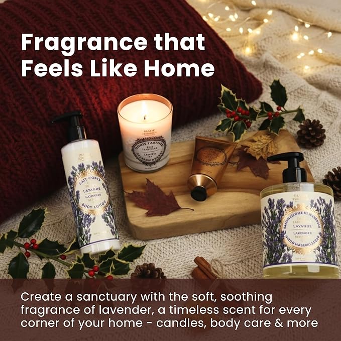 Panier des Sens - Lavender Candle β Long-Lasting Scented Candles for Home β Thoughtful Gift β 100% Natural Cotton Wick β Decorative Home Candles - 6.3 oz