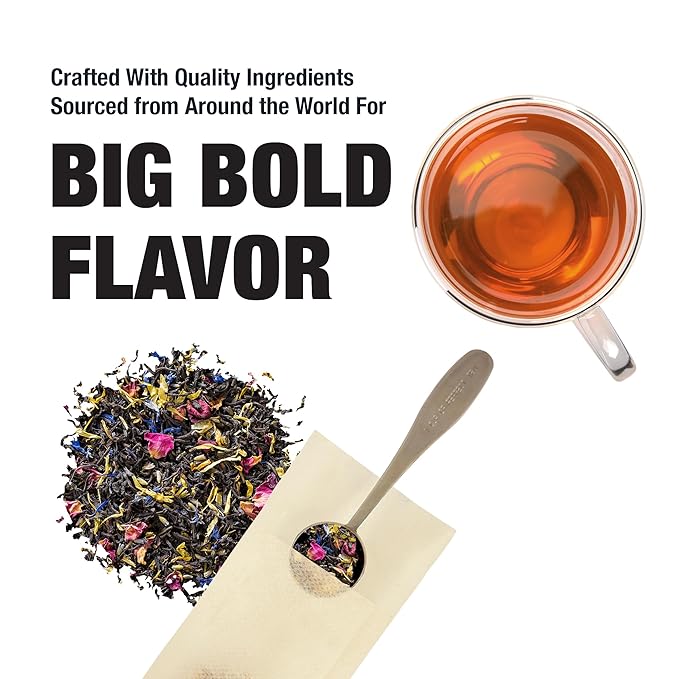 Tiesta Tea - Victorian Earl Grey, Loose Leaf, Floral Earl Grey Black Tea, Premium Blend, High Caffeinated Black, Make Hot or Iced Brews Up to 25 Cups, 1.8 Ounce Resealable Pouch