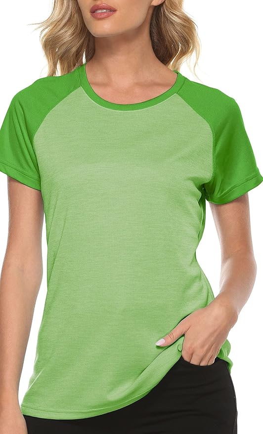 MoFiz Women's Short Sleeve UPF 50+ Sun Protection Sports T-Shirt Quick Dry Running Workout Athletic Tee Top