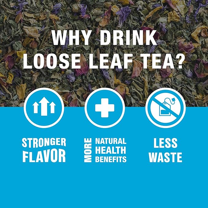 Tiesta Tea - Ginger Citrus Herbal Loose Leaf Tea, Lemon Ginger with Mint & Chamomile Blend, Caffeine-Free, Brew Hot or Iced, Makes Up to 200 Cups, Resealable Bulk Pouch, 12 Ounce