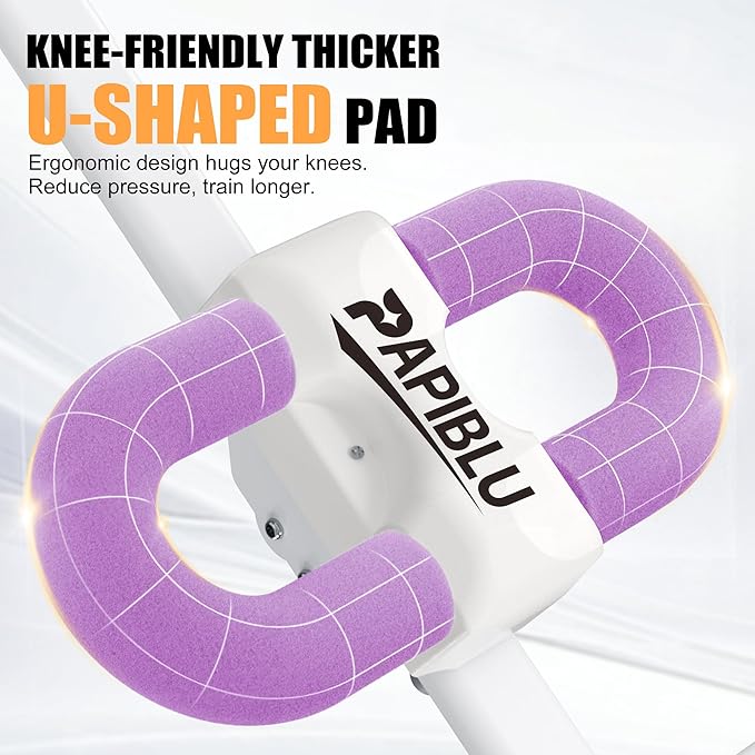 Abdominal Trainers - Adjustable Ab Trainer Machine, Foldable Abdominal Workout Equipment with Knee Protection - Home Gym Core Strength Trainer for Men & Women