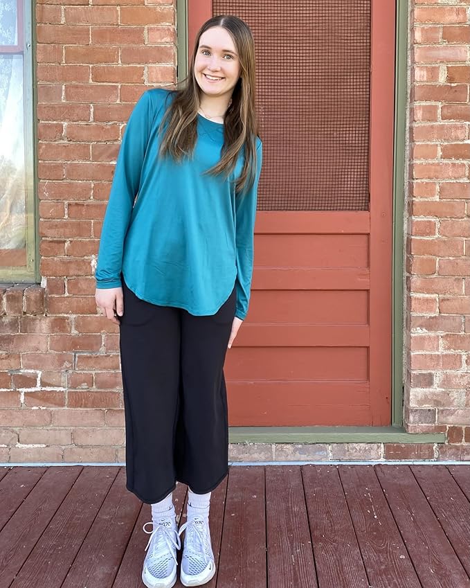 Promover Capri Pants for Women Wide Leg Yoga Cropped Pants with Pockets Loose Casual Summer Pants