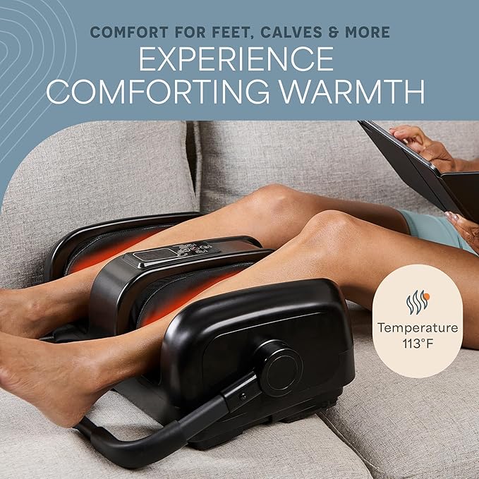 LifePro Foot Massager with Heat - SoleSerene Shiatsu Foot and Calf Massager, Electric Machine with Remote Control for Feet, Ankles, and Arms