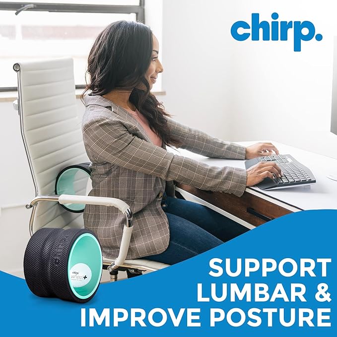 Chirp Wheel Foam Roller – Targeted Back & Neck Relief, Lumbar Spine Stretcher, Spinal Decompression Back Stretcher, Massage Roller with Density Foam for Physical Therapy, Supports 500lbs, 6-Inch Mint
