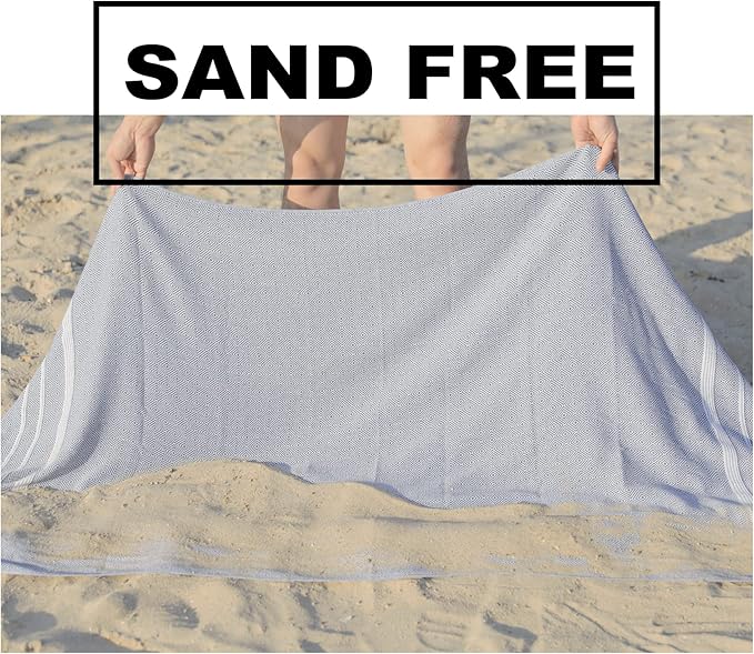 2 Packs Cotton Turkish Beach Towels Quick Dry Sand Free Oversized Bath Pool Swim Towel Large Extra XL Big Blanket Adult Travel Essentials Cruise Accessories Must Haves Clearance Vacation Stuff