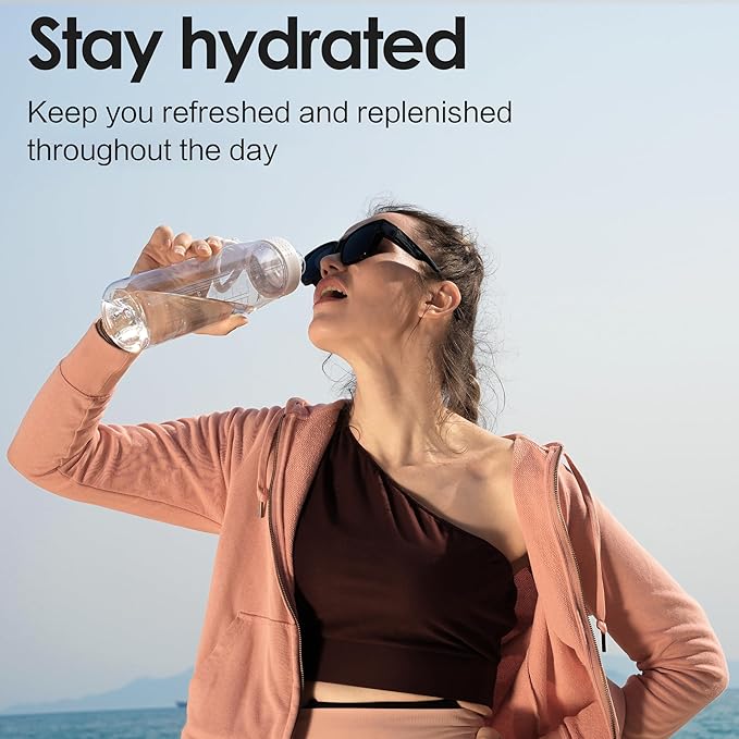 Water Bottle 32oz, clear water bottle with Spout Lid and Carry Handle, Reusable, Tritan, BPA Free, Hiking Water Bottle Suitable for Travel, Outdoors, Gym, Travel, Home, School (Black)