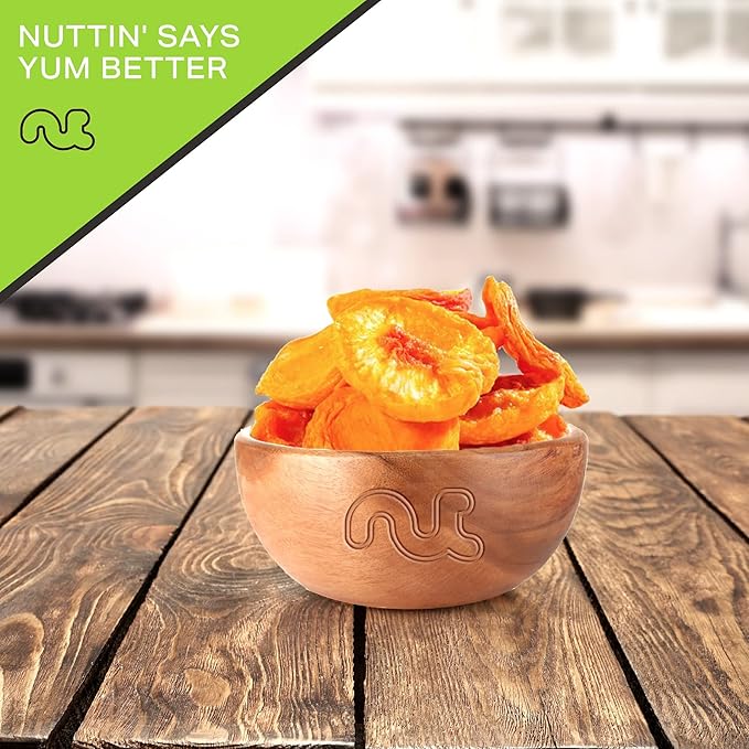 NUT CRAVINGS - Sun Dried California Peaches, No Sugar Added, Unsweetened (80oz, 5 LB) Bulk Dry Fruits Packed Fresh in Resealable Bag - Sweet Healthy Snack, Naturally Grown, Vegan, Kosher