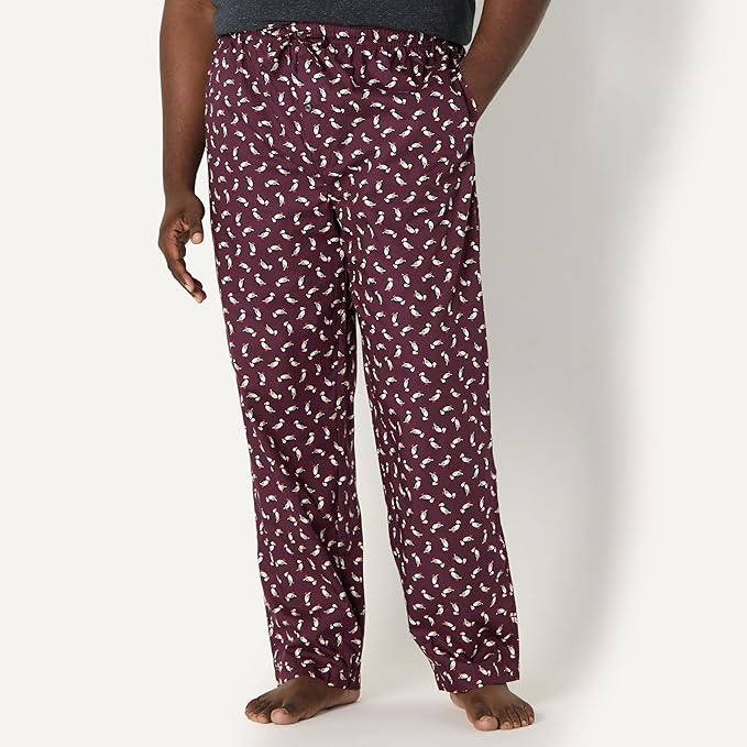 Amazon Essentials Mens Straight-Fit Woven Pajama Pant with Pockets