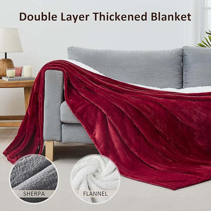 Heated Electric Blanket King Size - 100"x90" Flannel Heating Blanket with 10 Heating Levels & 5 Time Settings Over-Heat Protection, Winter Warmer for Adults with ETL Certification(Red)