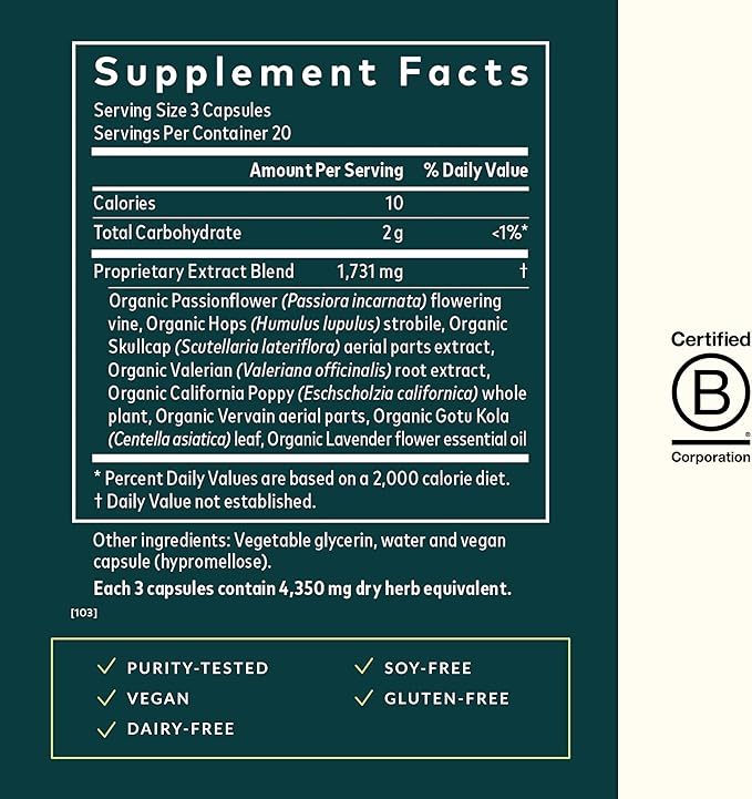 Gaia Herbs Sound Sleep - Natural Sleep Support to Promote Calm & Relaxation - with Valerian Root, Passionflower & More - 60 Vegan Liquid Phyto-Capsules (20-Day Supply)