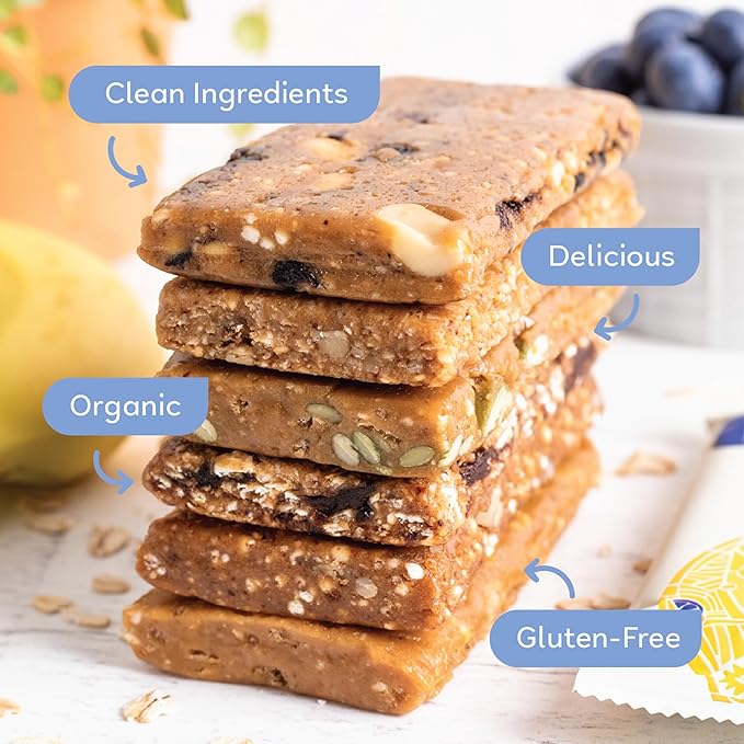 GoMacro Macrobar Organic Vegan Protein Bars, Breakfast Variety Pack, 12 Count