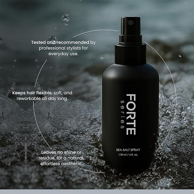Sea-Salt Spray by Forte Series | Hair Volume for Men | Volumizing & Texturizing for Hair | Beachy Surfer Hair, Volume Hairspray for All Hair Types, (4 oz)