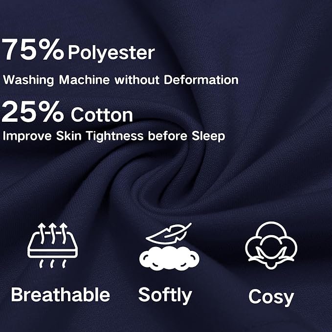 Deyeek 5.5 Inch Mens Pajama Shorts Sleep Cotton Lounge PJ Lightweight Elastic Waist Drawstring Nightwear Bottom with Pockets