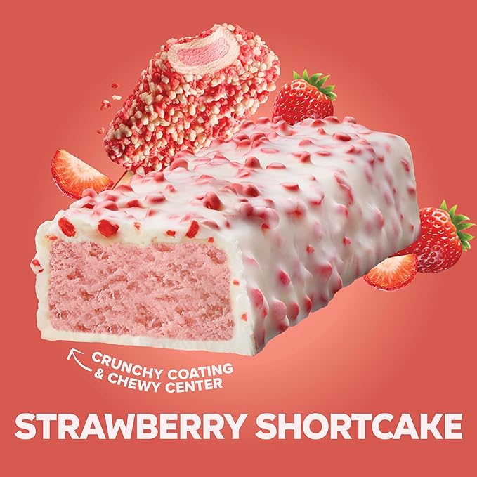 Pure Protein AMMMAZE Strawberry Shortcake Protein Bars (12 ct) 20g High Protein, No Added Sugar - Strawberry Meal Replacement Bar - On the Go Snacks