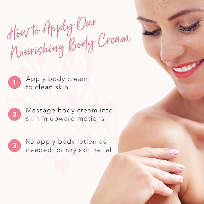 100% PURE Nourishing Body Cream Vanilla Bean Lotion Luxurious Dry Skin Hydration & Replenishment Natural Anti-Aging Moisturizer & Skincare for All Skin Types Women & Men - Vegan - 8 oz