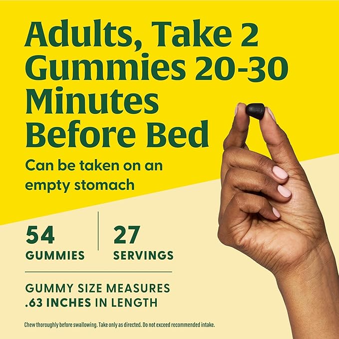 MegaFood Melatonin Gummies - Melatonin 3mg per Serving to Help Relax & Fall Asleep – Sleep Gummies for Adults - Berry Flavor, Non-GMO, Certified Vegan - 54 Count (27 Servings)