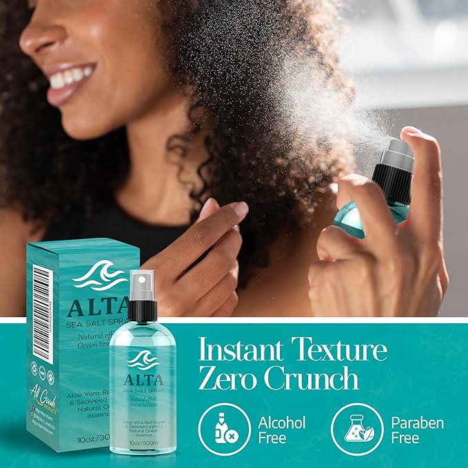 All Goods Alta 10oz Sea Salt Spray For Hair – Beach Dry Ideal for Add Volume &Texture for Women & Men.