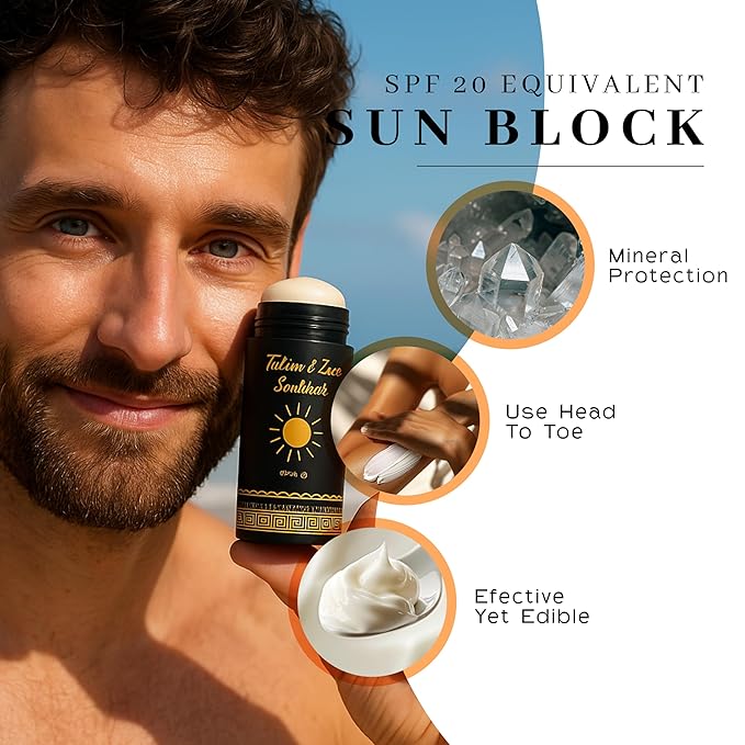 Vanman Tallow and Zinc Sunblock Stick - Mineral Sunscreen with Non-Nano Zinc Oxide - Sunstick Made with Grass Fed Beef Tallow for Face & Body Protection
