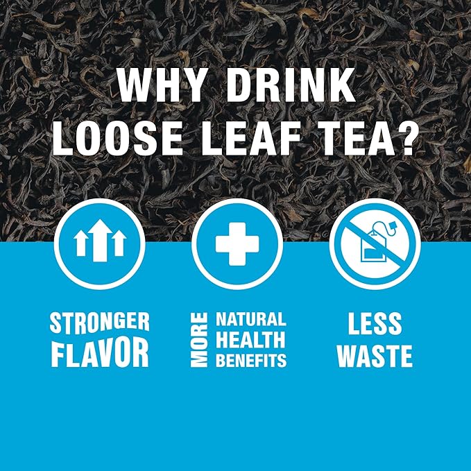 Tiesta Tea - Assam Black Tea, Loose Leaf, Single Origin Premium Black from India, High Caffeinated, Make Hot or Iced & Brews Up to 200 Cups, Pure Unblended, 16oz Resealable Bulk Pouch