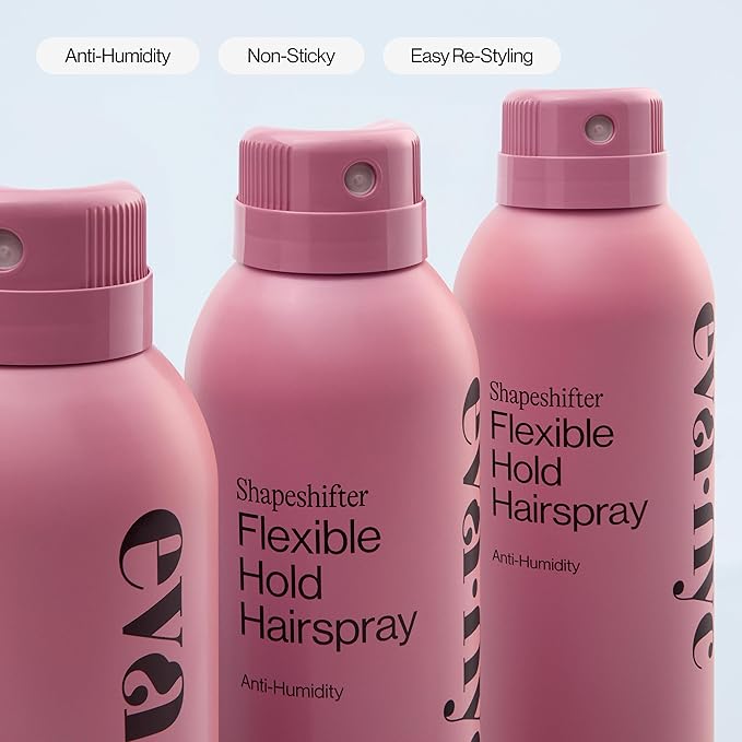 Eva NYC Long Lasting Flexible Hold Hairspray - Non-Sticky + Anti-Humidity - Infused with Vitamin E for a Glossy Finish - All Day Hair Style Protection - Easy Re-Styling - Lavender Scent - 8.3 oz