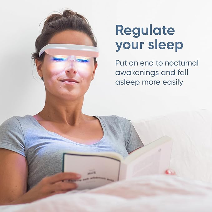 Luminette 3 Light Therapy Glasses - Wearable Light Therapy Lamp - White LED Sun Lamp - Natural Relief for Sleep Problems, Seasonal Mood Disorders & Jet lag - Portable Daylight Lamp (Pink)