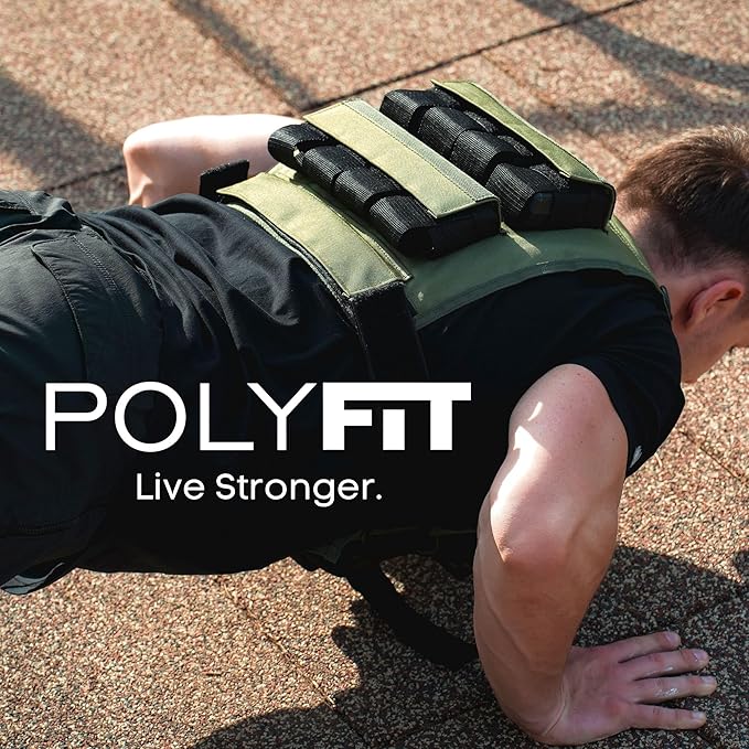 Polyfit (Warrior) Adjustable Weighted Vest - 25lb | 35lb | 45lb - Weight Vest with Adjustable Iron Weights for Men and Women for Workouts, Strength Training, Rucking