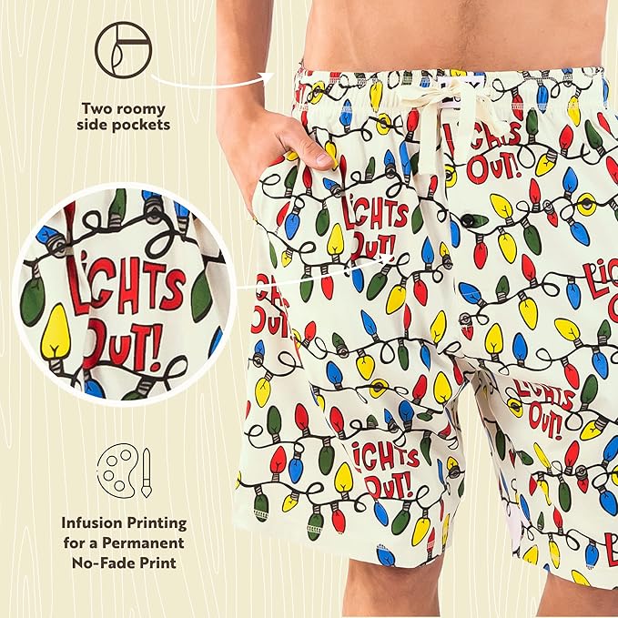 Lazy One Pajama Shorts for Men, Men's Pajama Bottoms, Sleepwear