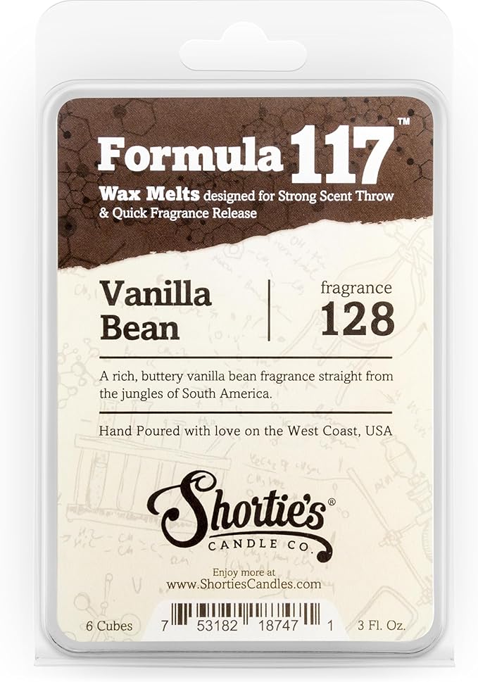 Bakery Wax Melts Variety Pack - Chocolate Fudge Brownie, Vanilla Bean, Cinnamon Bark - Formula 117 - 3 Highly Scented 3 Oz. Bars - Made With Natural Oils - Bakery Warmer Wax Cubes