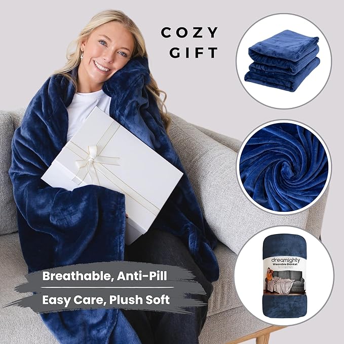 Wearable Blankets for Women, Adult Wearable Blanket Men, Top Christmas Gifts for Women, Wife Birthday Gift Ideas