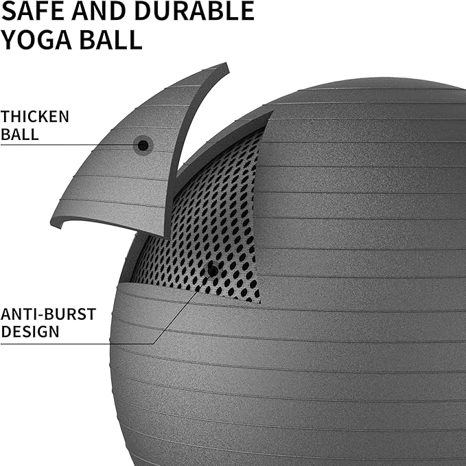 Exercise Balls Set 22-30 Inch & 9 Inch, Small Pilates Ball with Pump, Pregnancy Ball for Women, Yoga Balls for Exercise, Small Exercise Ball for Between Knees, Stability, Physio
